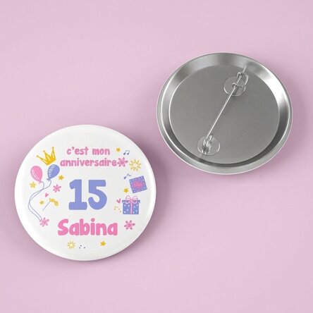 Badge personnalisé avec message - « C