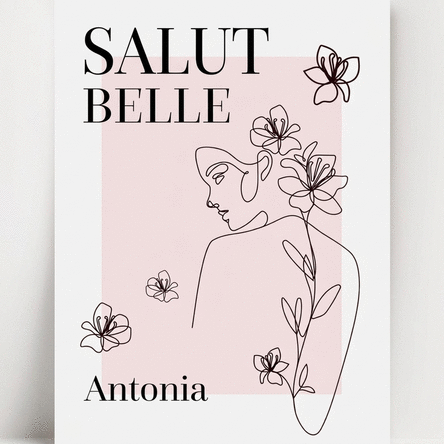 Affiche personnalisée avec texte - Ciao Bella