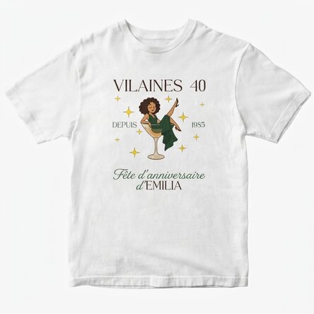 T-shirt en coton personnalisé avec un texte - Naughty
