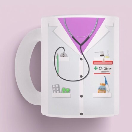 Tasse personnalisée avec inscription - Pour les médecins