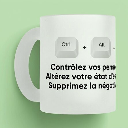 Tasse personnalisée avec inscription - Ctrl + Alt + Del