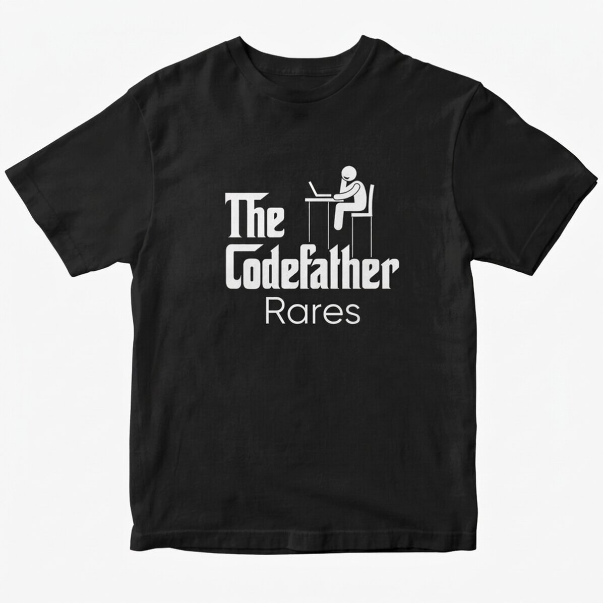 T-shirt en coton personnalisé avec un texte - The codefather
