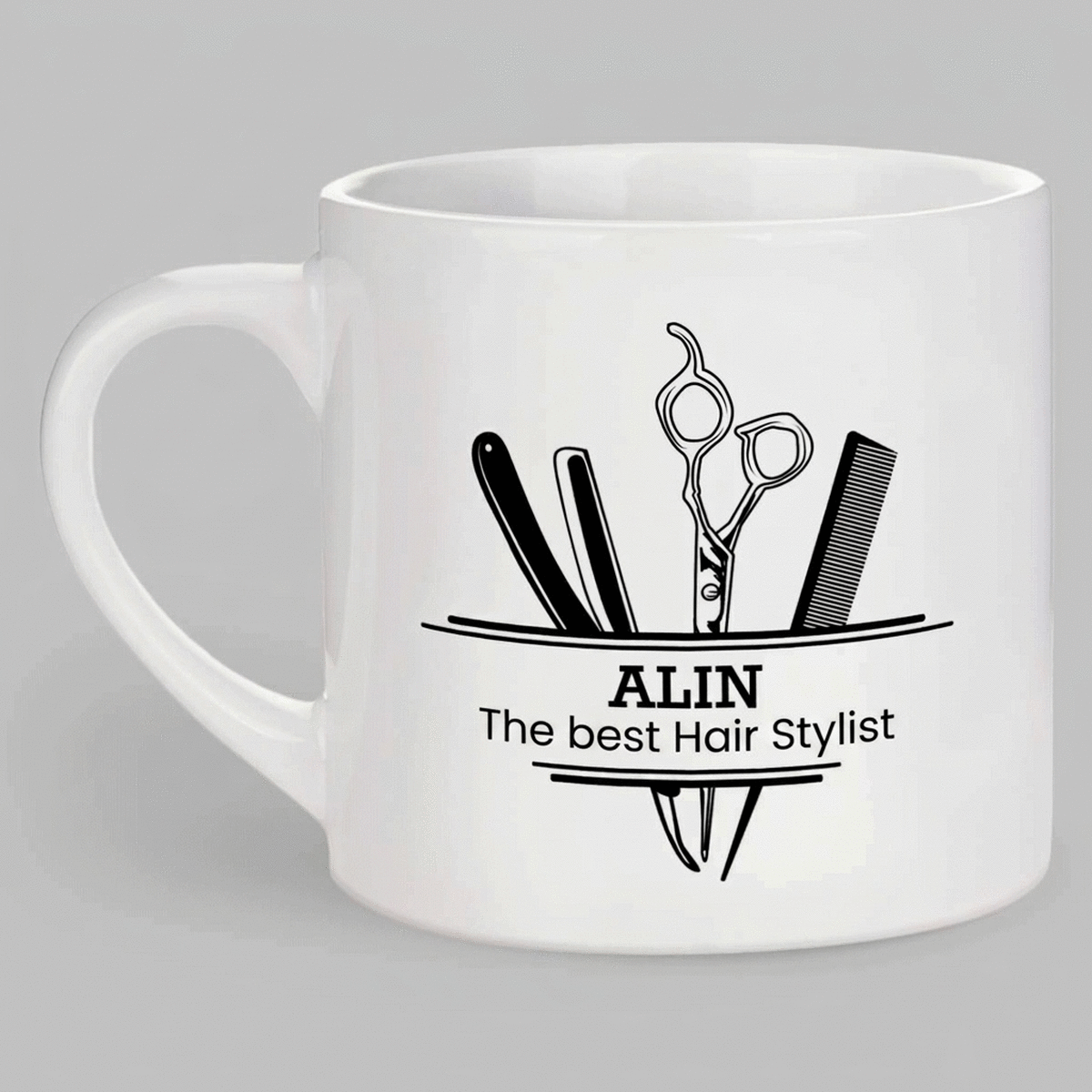 Tasse à espresso personnalisée avec inscription - Coiffeur