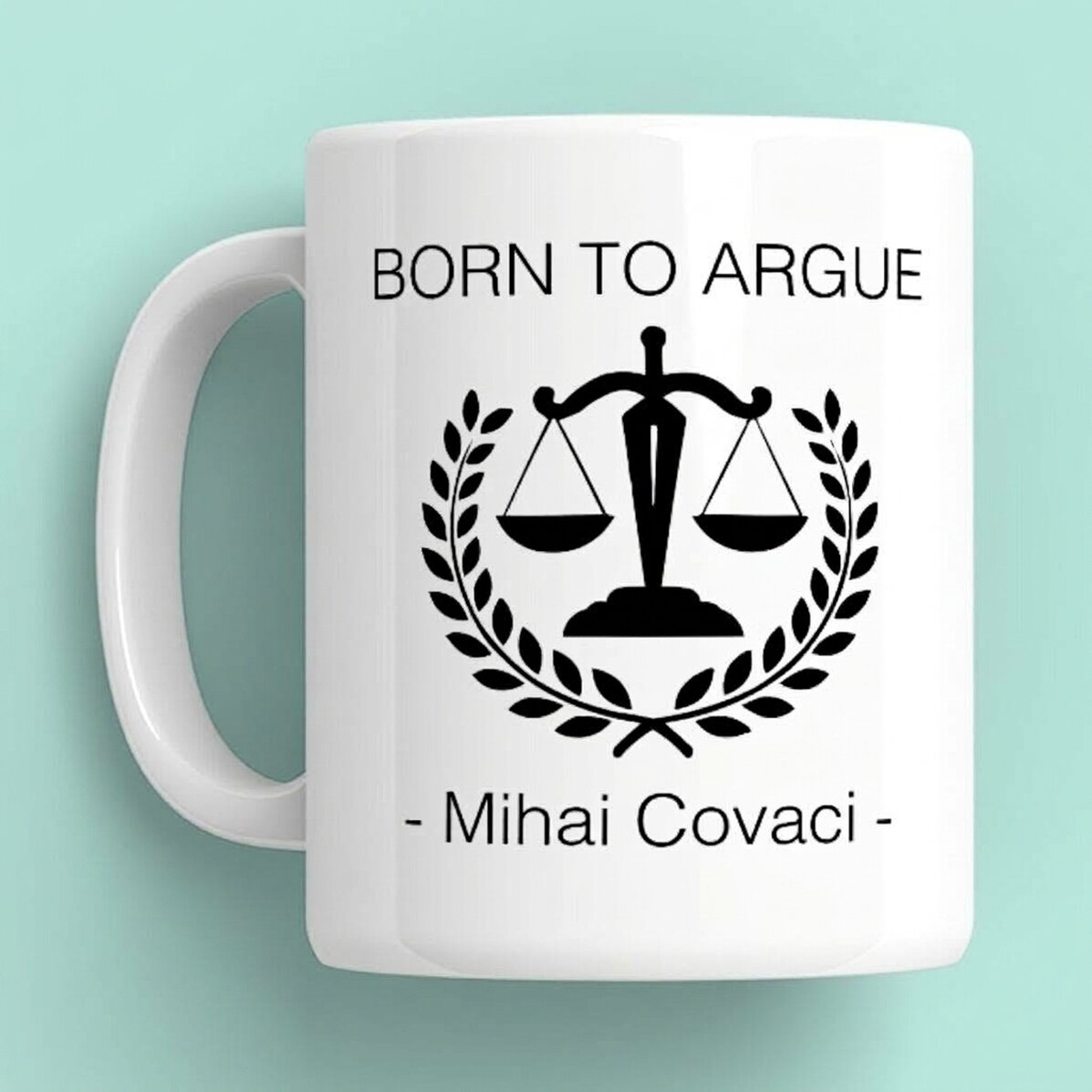 Tasse personnalisée avec inscription pour avocats - Born to argue
