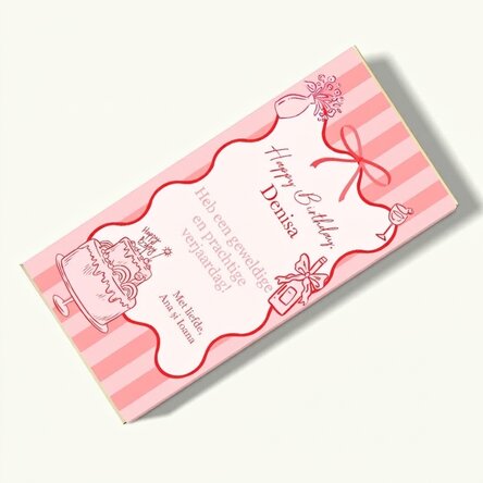 Chocolade met een persoonlijke boodschap – Happy Birthday!
