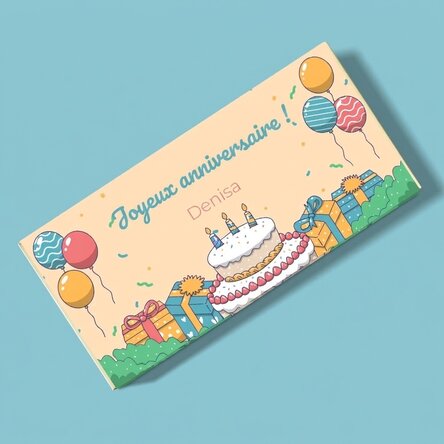 Chocolat personnalisé avec un message - Fête d