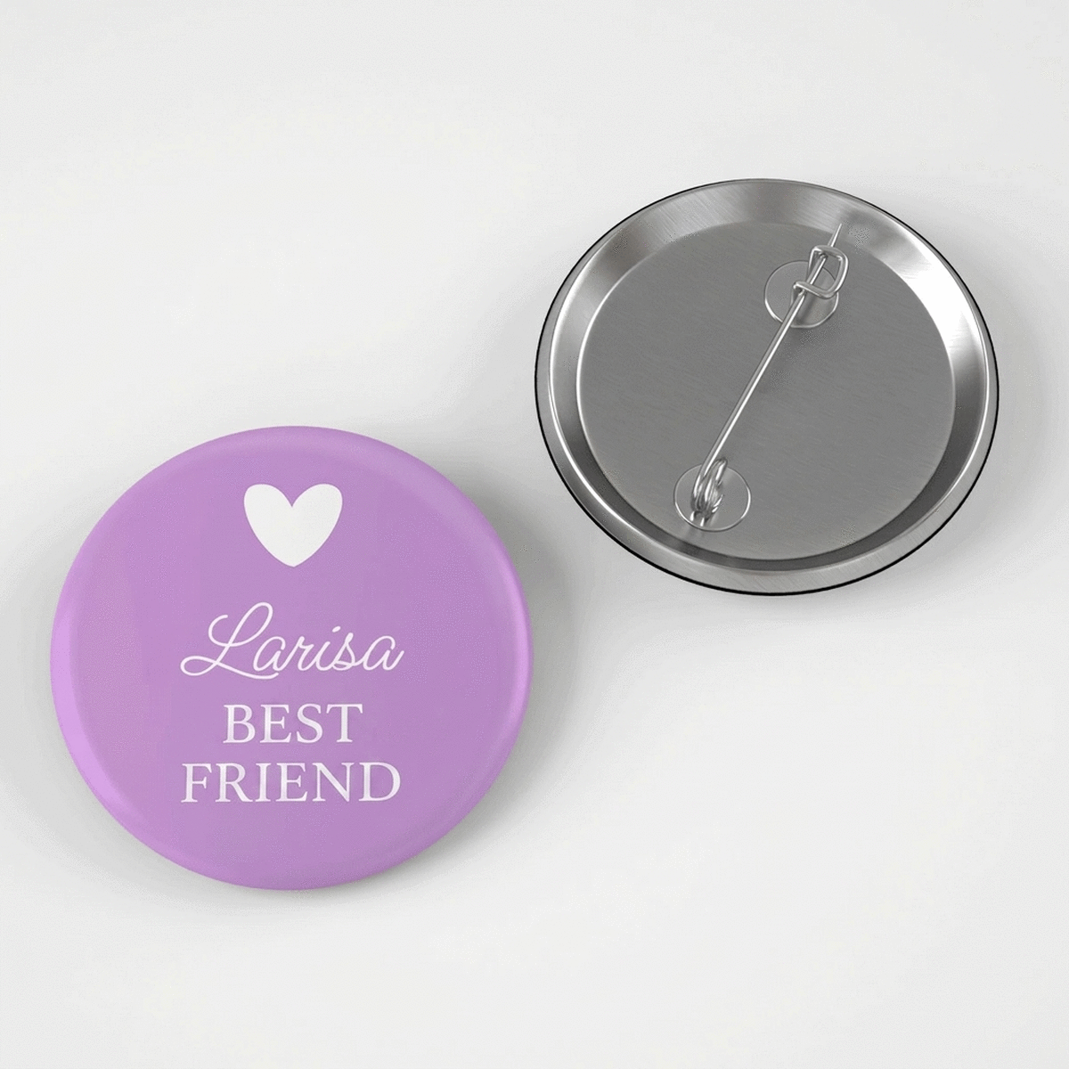 Gepersonaliseerde button met tekst - Hart