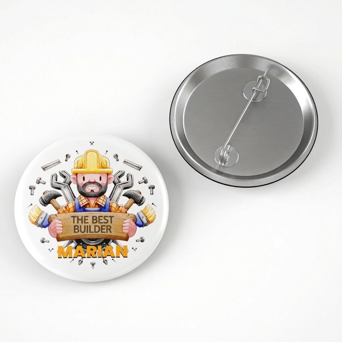 Gepersonaliseerde button met tekst - De beste ontwerper