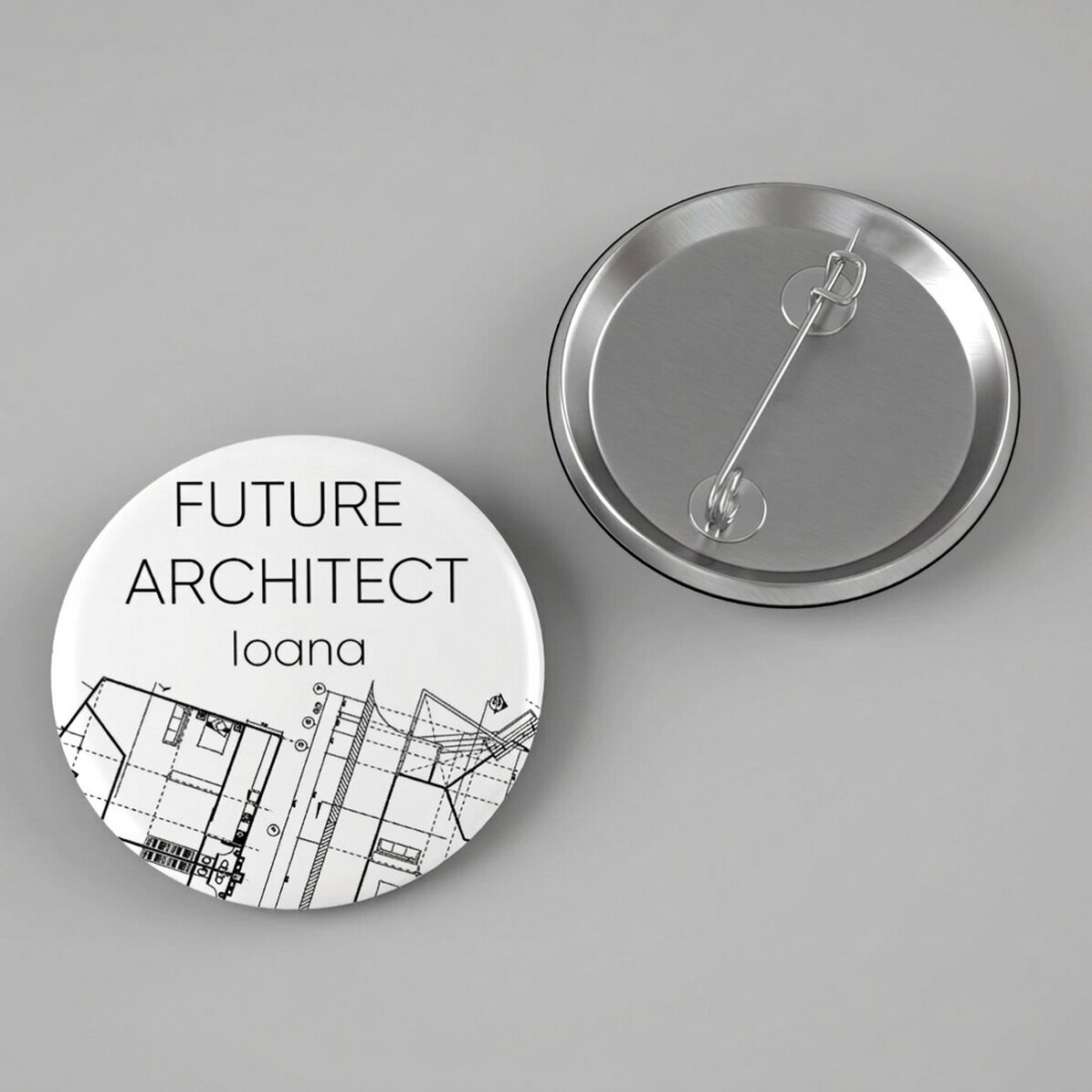 Badge personnalisé avec message - Architecte