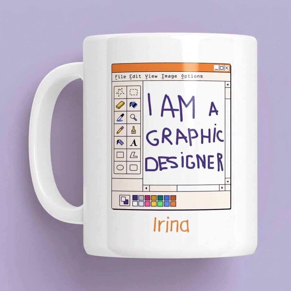 Mok met naam erop - Grafisch ontwerper