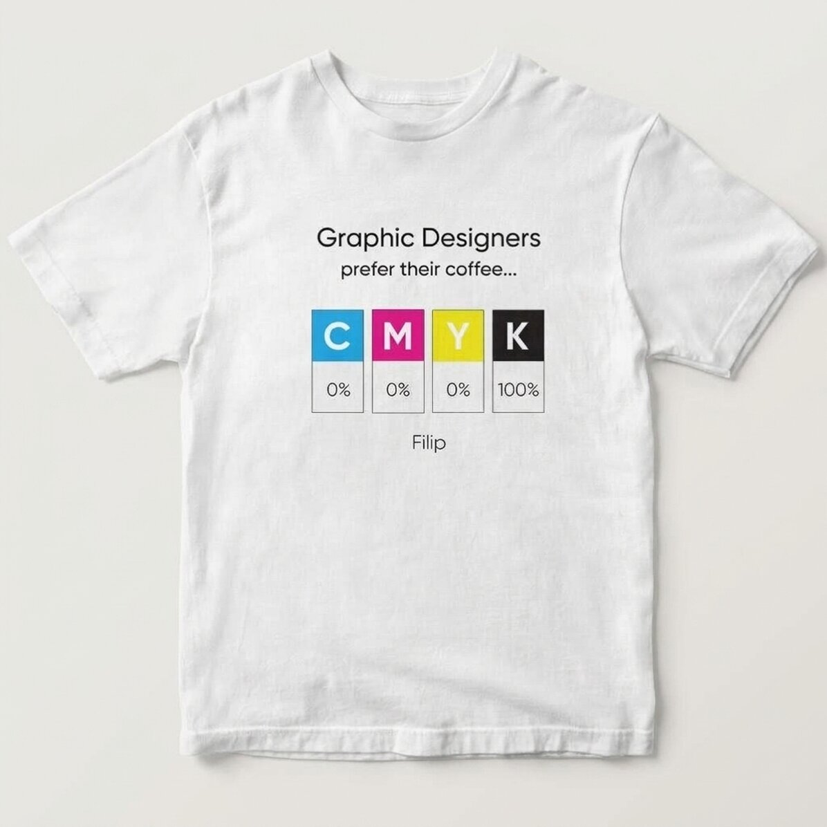 T-shirt en coton personnalisé avec un message pour les graphistes