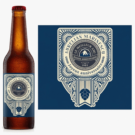 Bière personnalisée avec un message - Vintage Hop