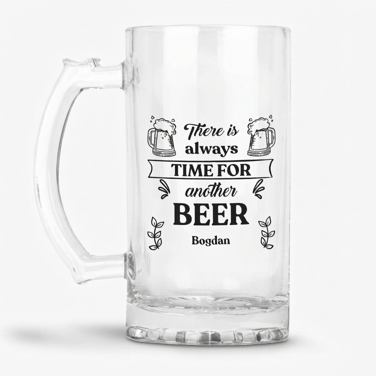 Gepersonaliseerde bierpul met boodschap - Time for Beer