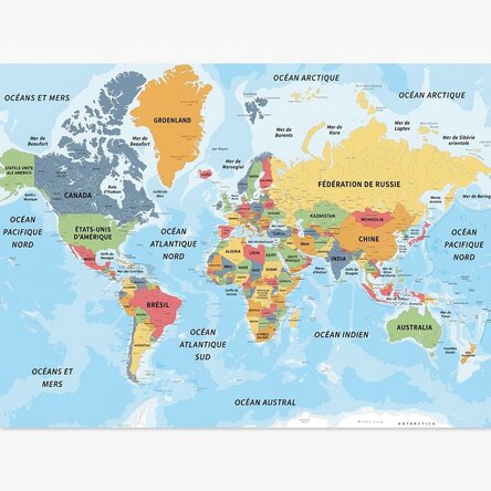 Affiche « Carte du monde »