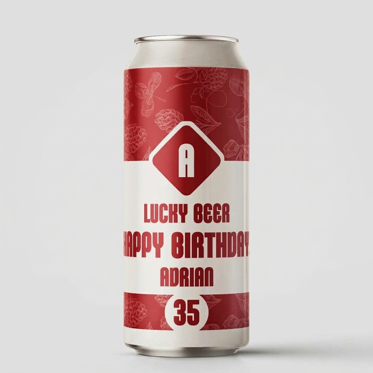Bier in een blikje met gepersonaliseerde tekst - Lucky Beer