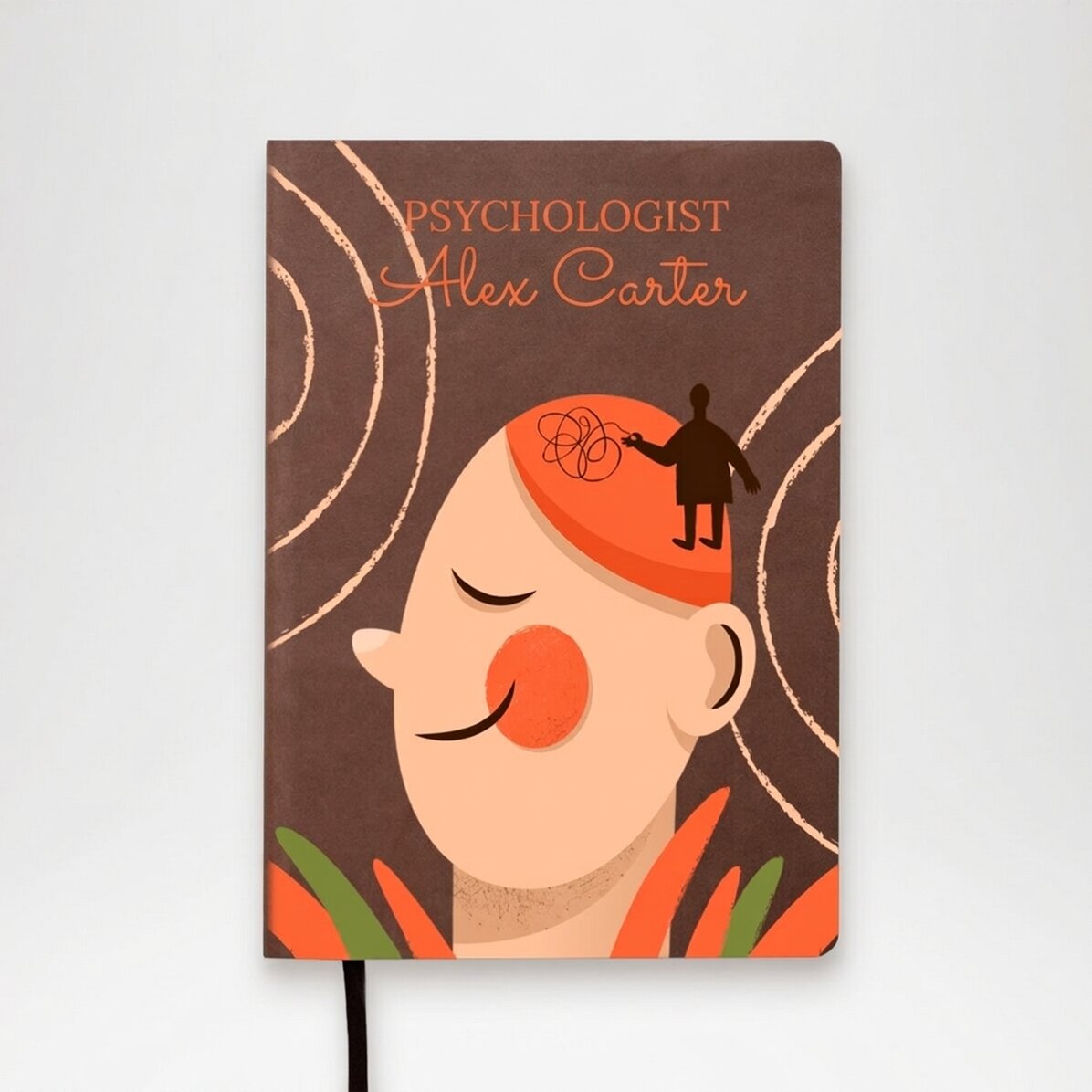 Gepersonaliseerde agenda met tekst - De agenda van de psycholoog