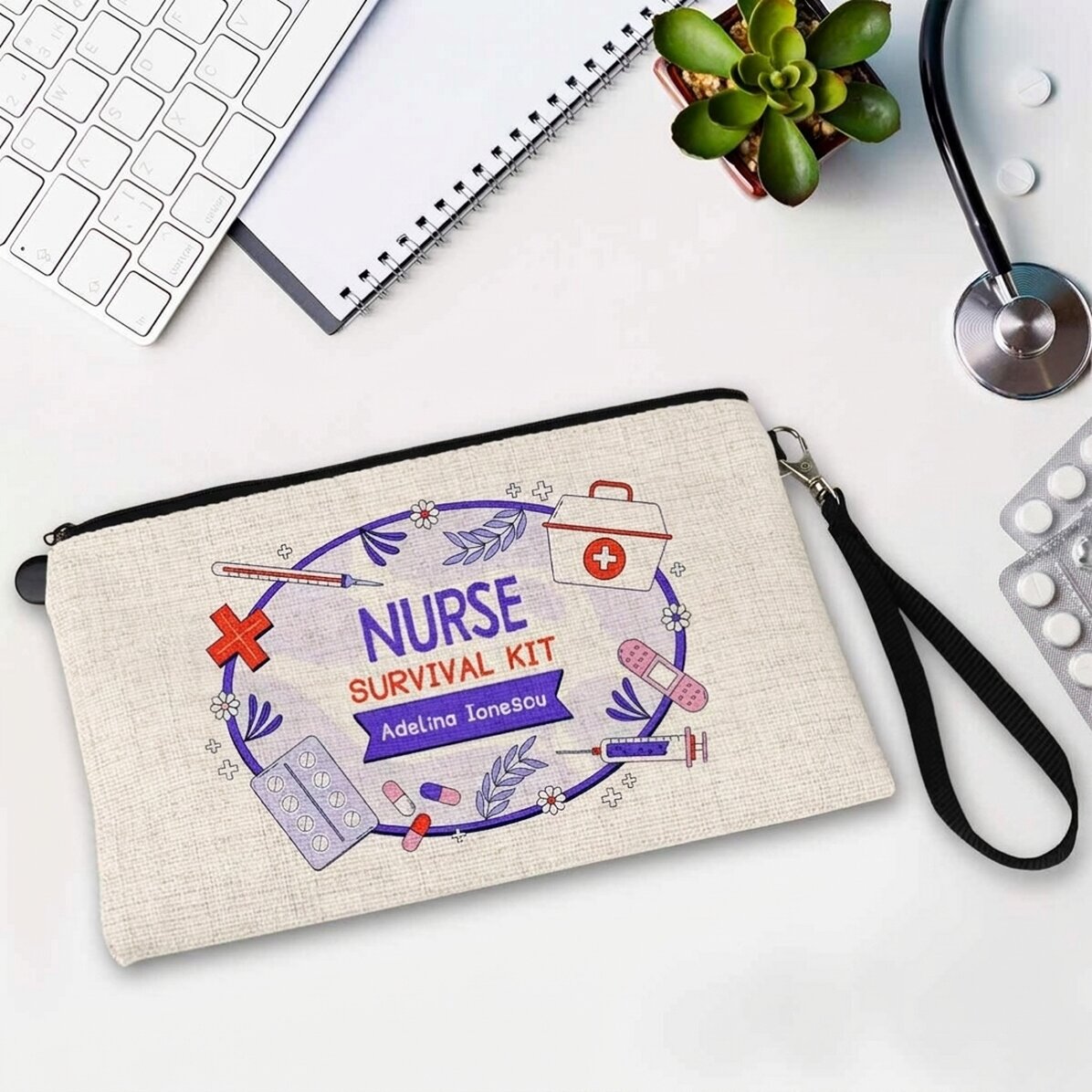 Op maat gemaakte accessoirekit met tekst - Survival Kit