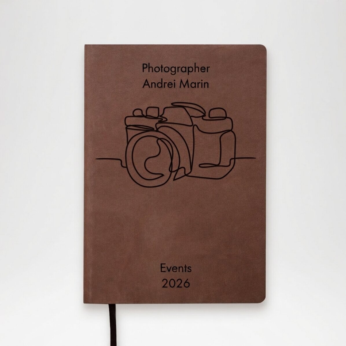 Gepersonaliseerde leren agenda met tekst voor een fotograaf