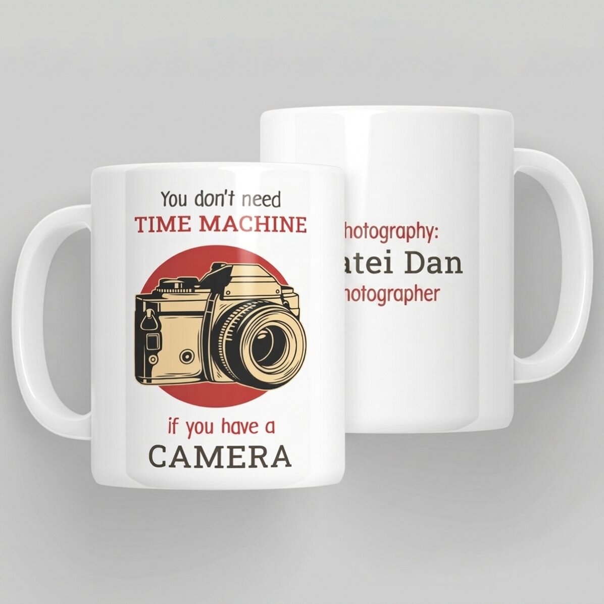 Gepersonaliseerde mok met tekst - Fotograaf