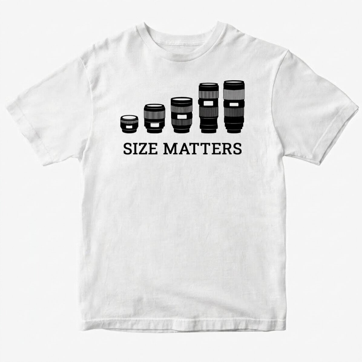 T-shirt en coton personnalisé pour photographe - Size Matters