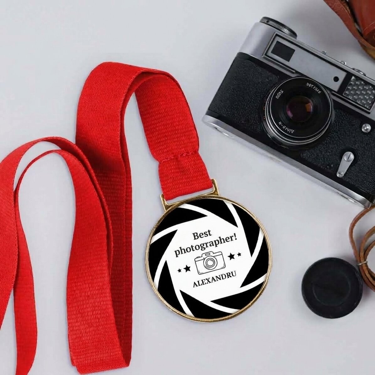 Gepersonaliseerde medaille met boodschap - Fotograaf