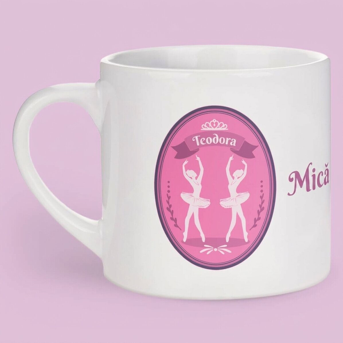 Gepersonaliseerde drinkbeker voor kinderen met tekst - Little ballerina