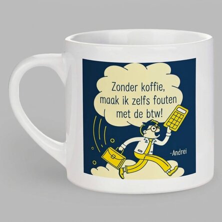 Gepersonaliseerde espressokop met tekst - Boekhouder