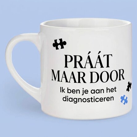 Gepersonaliseerde espressokop met boodschap - Psycholoog