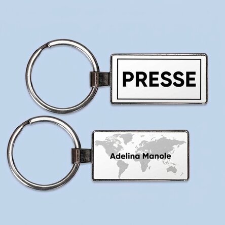 Porte-clés personnalisé avec inscription - Journaliste