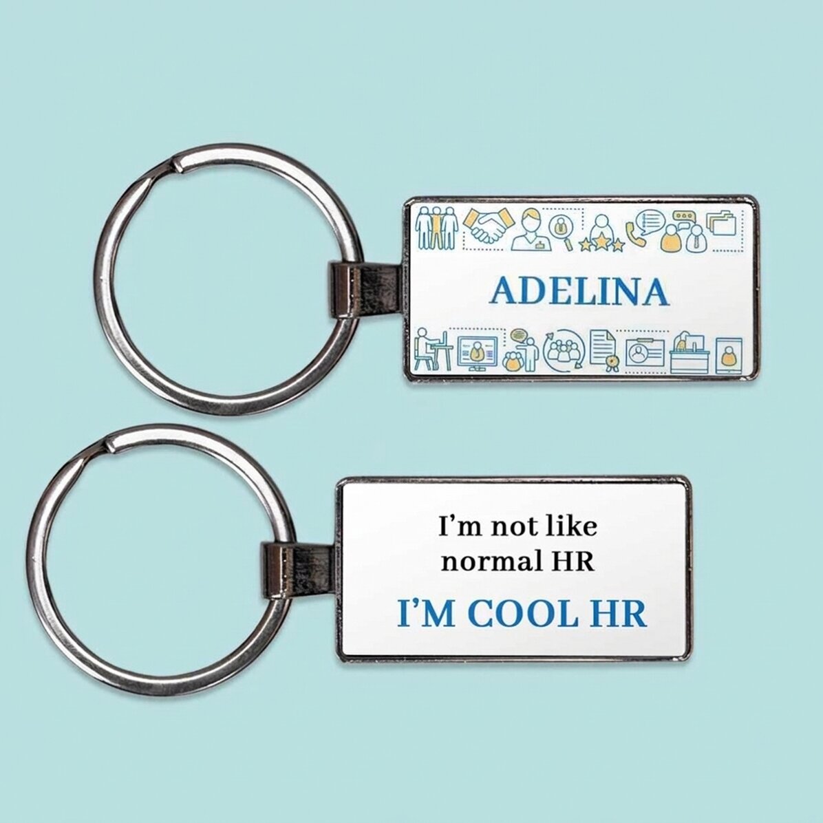 Gepersonaliseerde sleutelhanger met tekst - HR