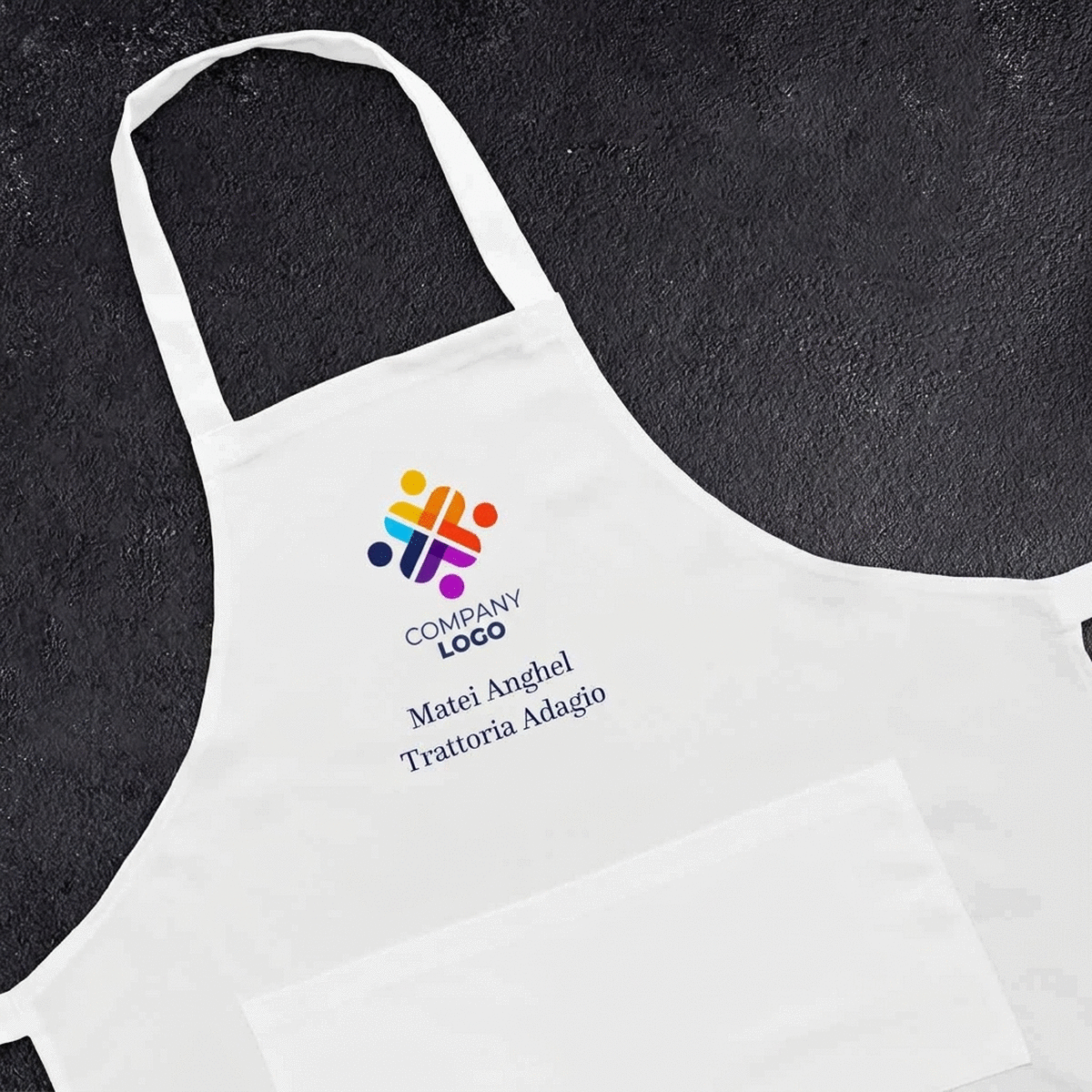 Tablier personnalisé avec logo et texte