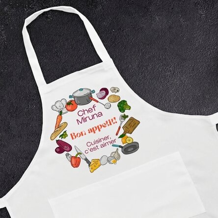 Tablier personnalisé avec texte - Kitchen tale