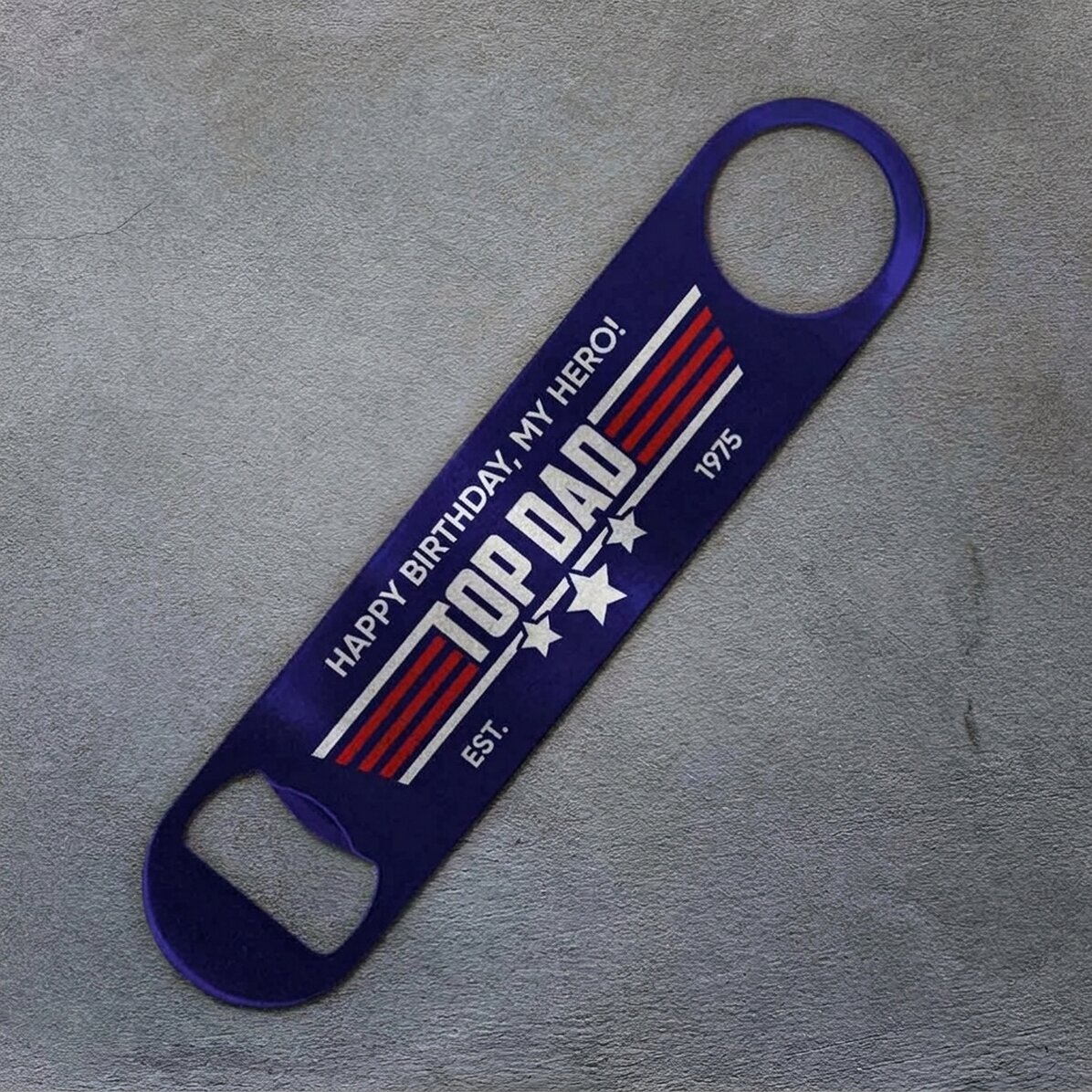Gepersonaliseerde bieropener met tekst - Top Dad