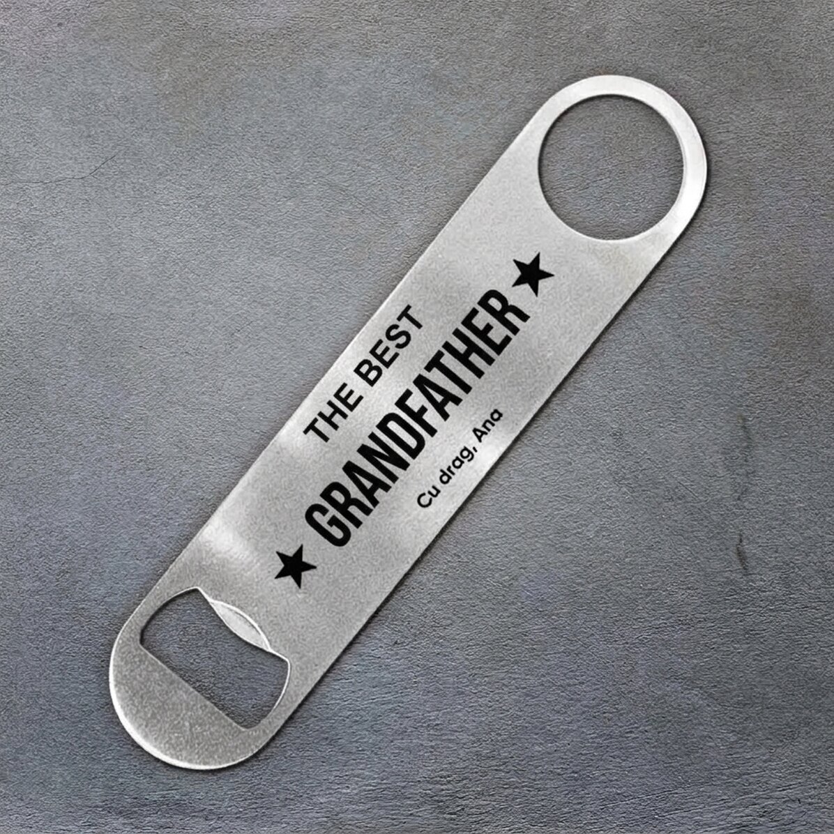 Gepersonaliseerde bieropener met tekst - Star