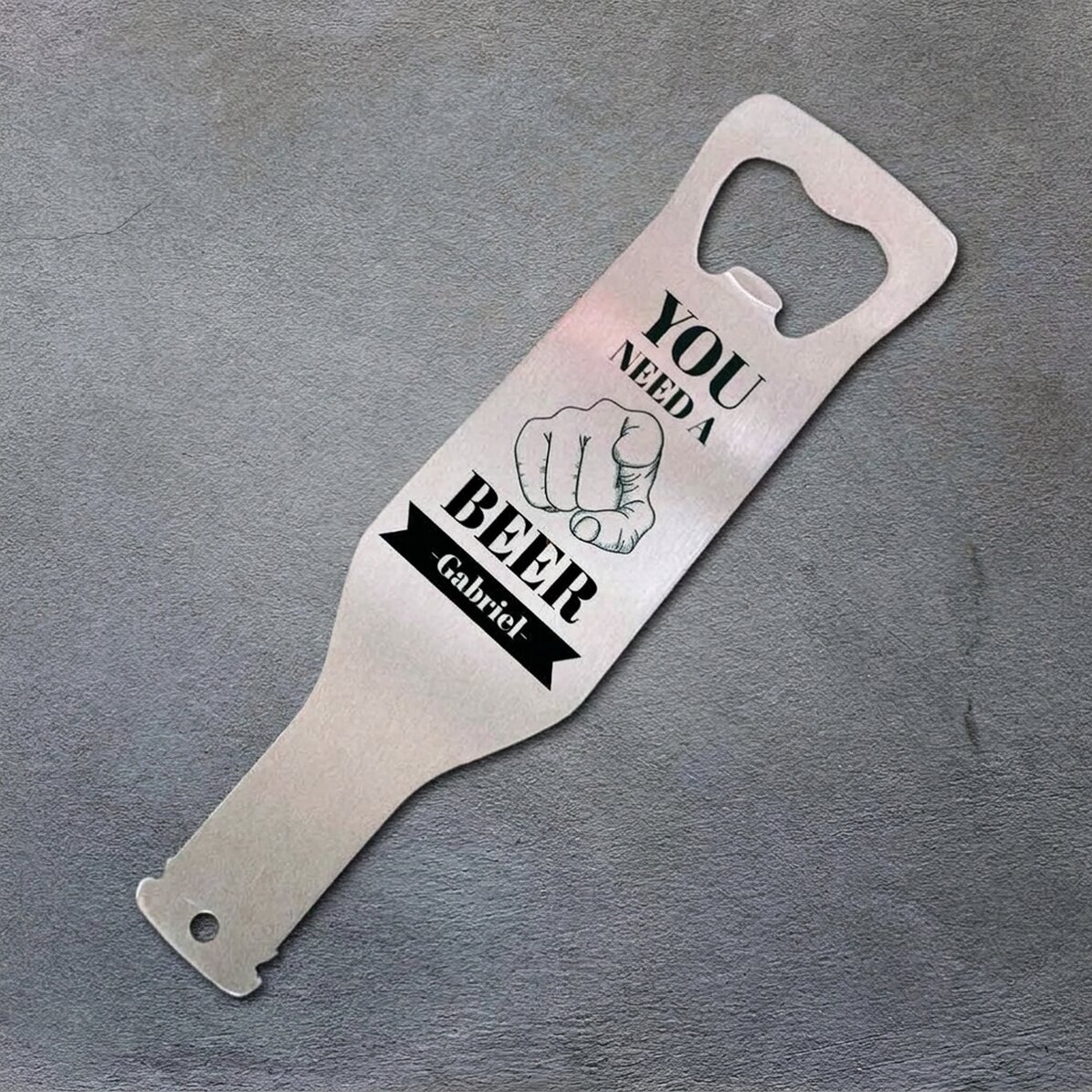 Gepersonaliseerde bieropener met tekst - You need a Beer