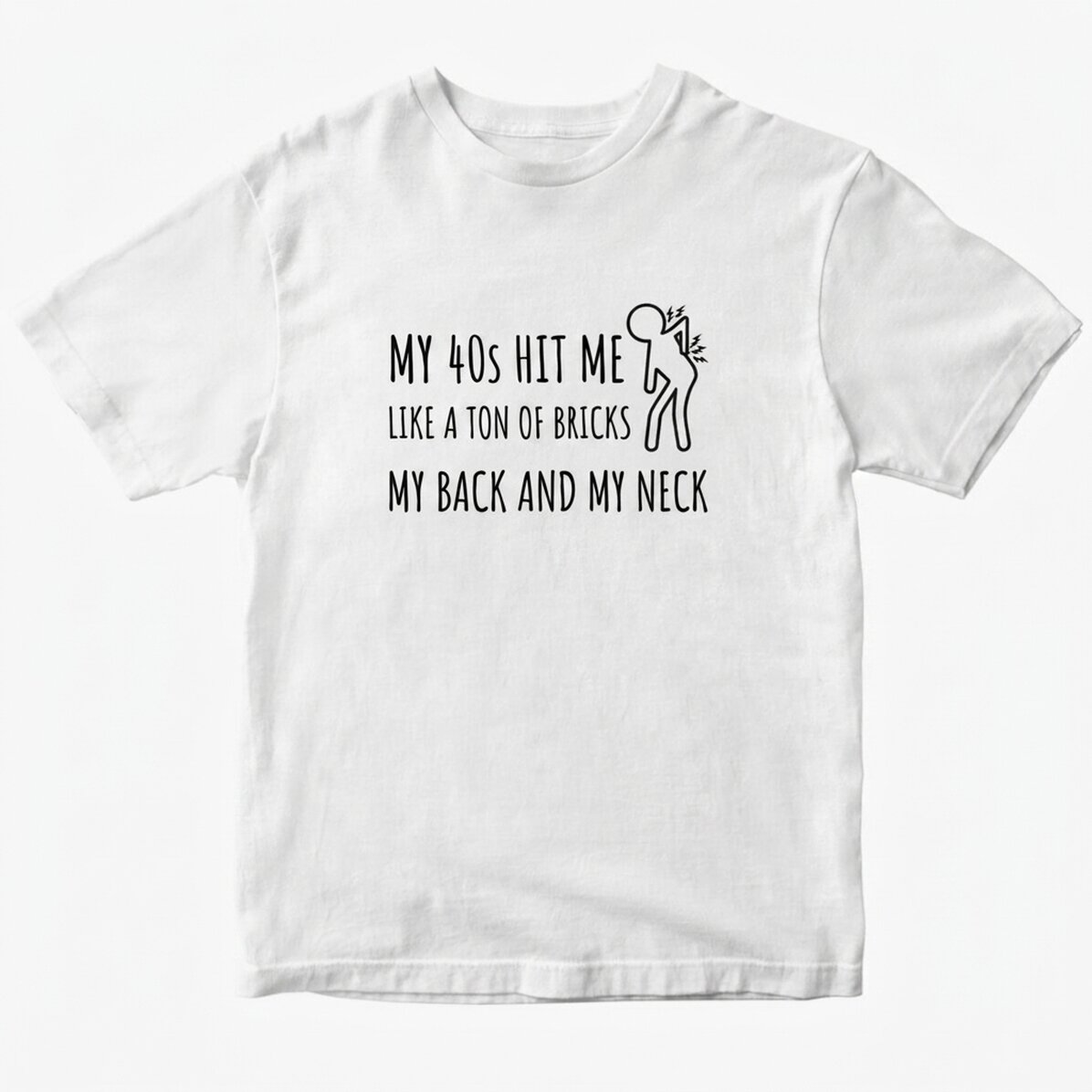 T-shirt en coton personnalisé avec un texte - Age pain