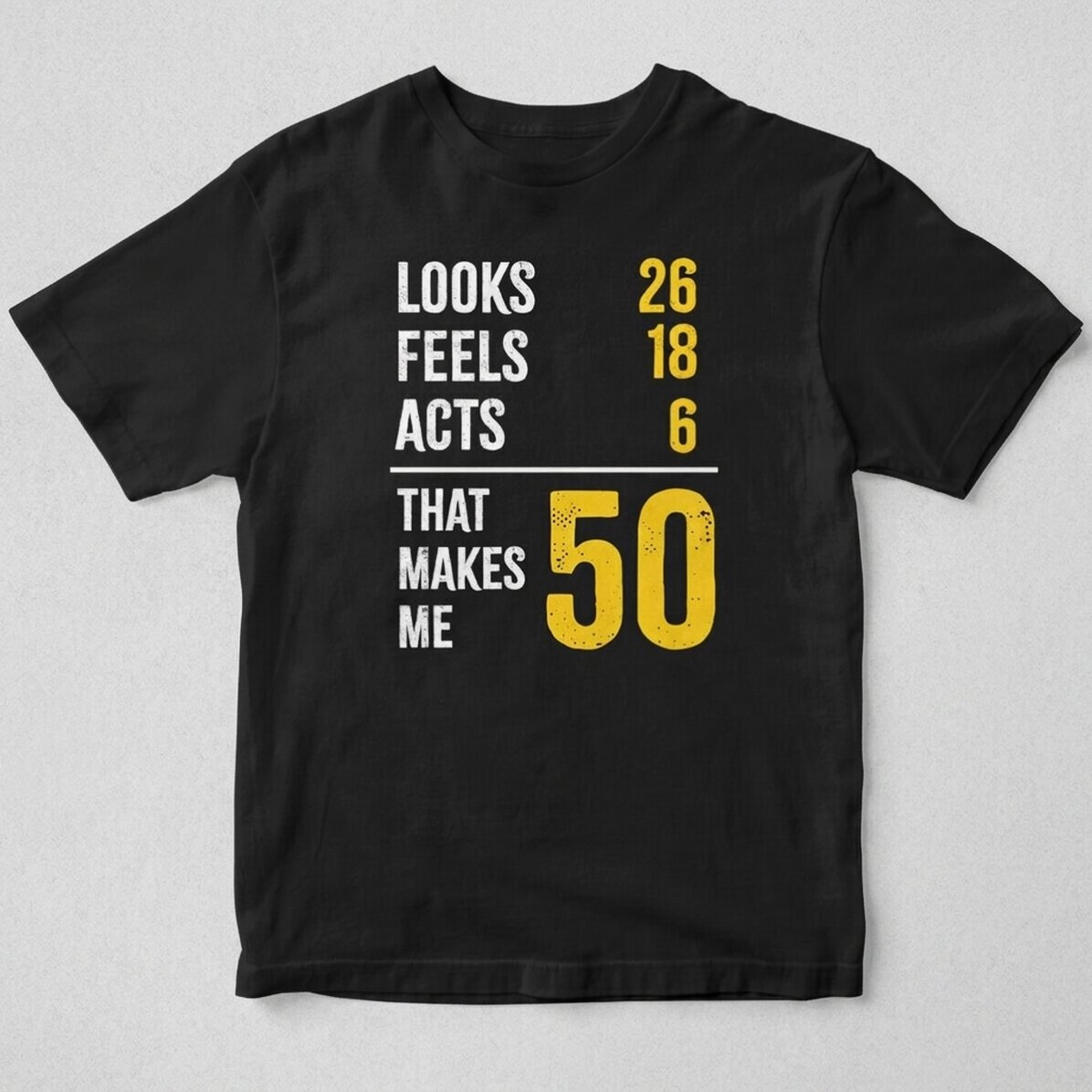 Gepersonaliseerd katoenen T-shirt met cijfers - My real age