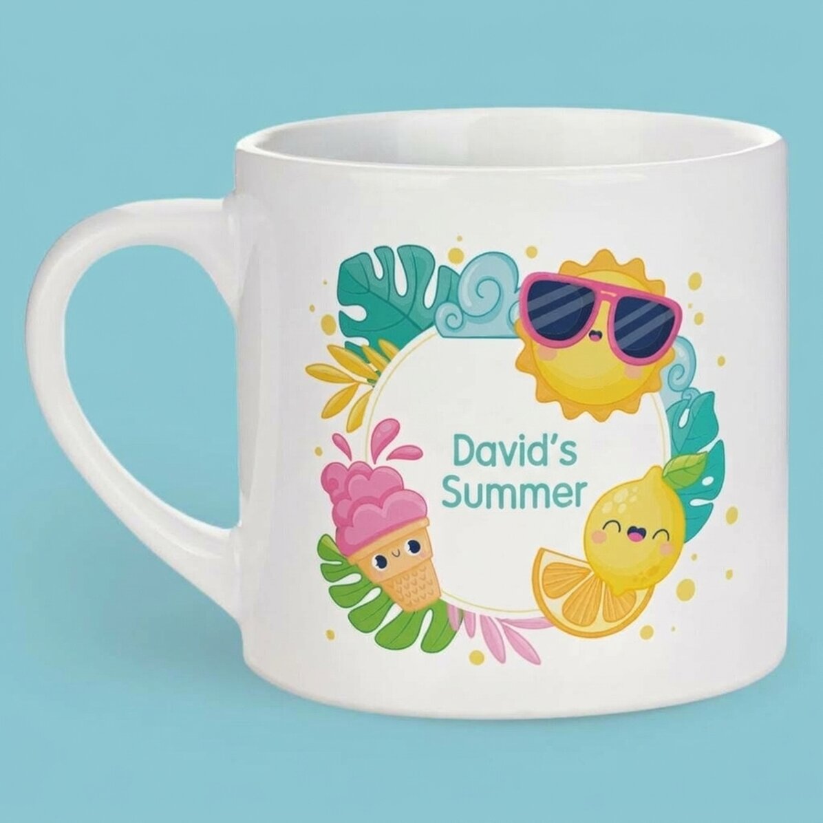 Gepersonaliseerde drinkbeker voor kinderen met naam - Zomervakantie
