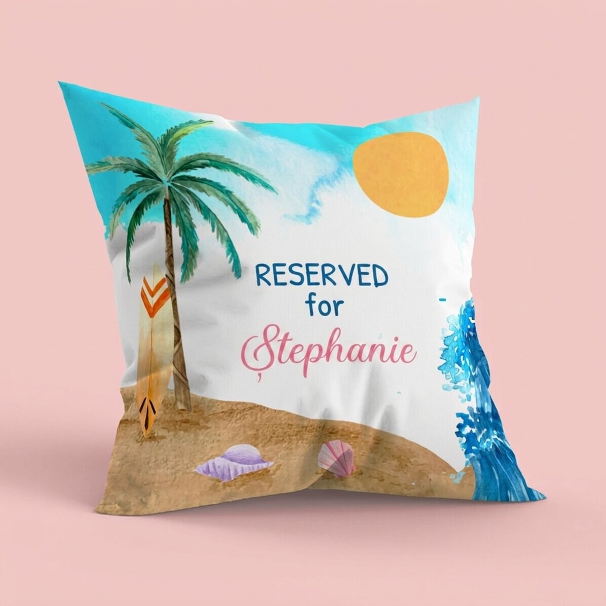 Coussin personnalisé avec message - Summer