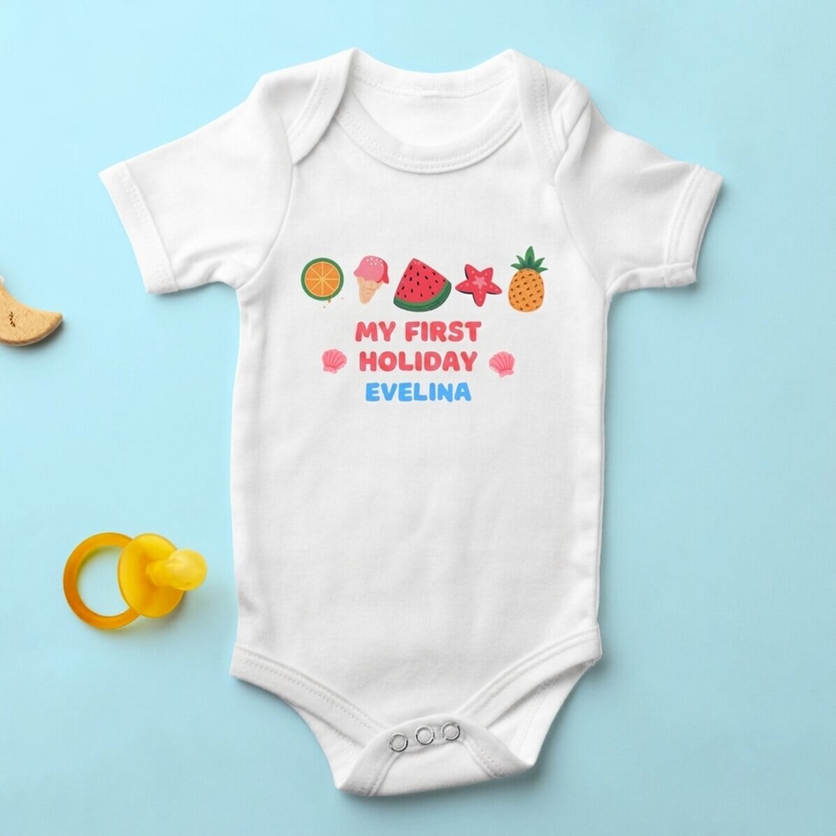 Gepersonaliseerd kinderpakje met tekst - De eerste zomervakantie