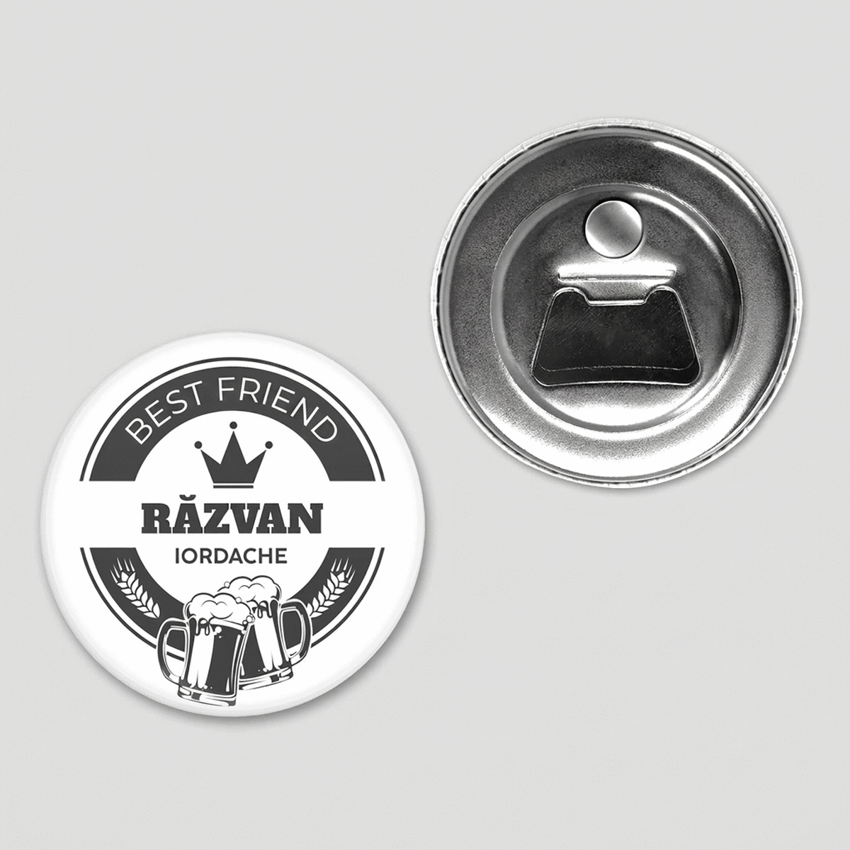 Flessenopener met magneet, gepersonaliseerd met tekst - Bier
