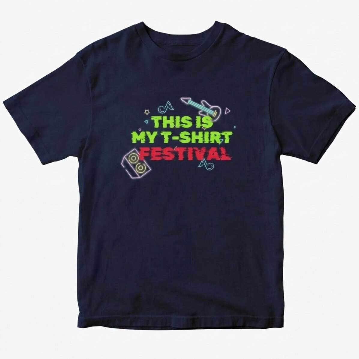 Gepersonaliseerd katoenen T-shirt met tekst - Festival-T-shirt