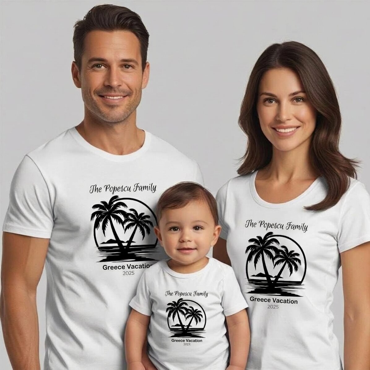 T-shirt en coton personnalisé pour enfants/adultes - Vacances d
