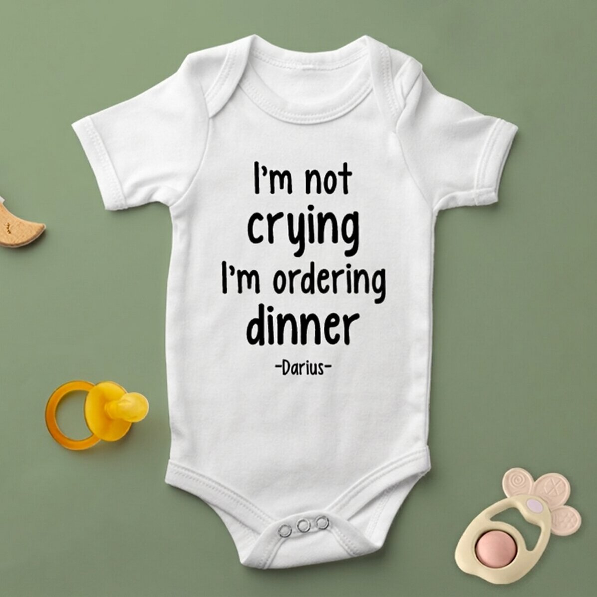 Gepersonaliseerd kinderbody met tekst - Dinner