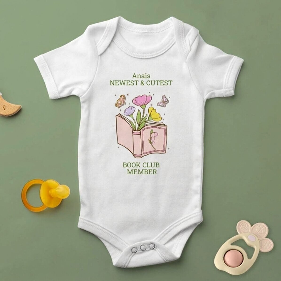 Gepersonaliseerde babybody met tekst - Books