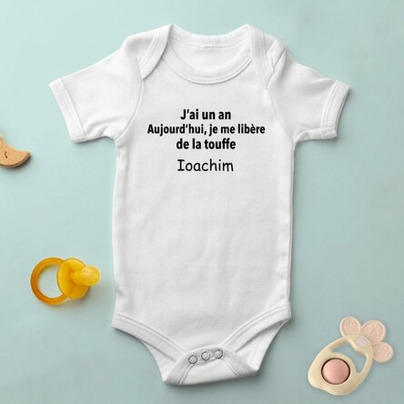 Body pour bébé personnalisé avec un texte - Coupe Mot