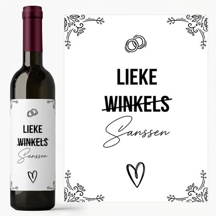 Wijn met naam erop - Wedding Name