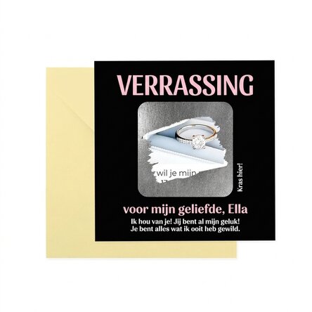 Gepersonaliseerde kraslot met tekst - De verrassing