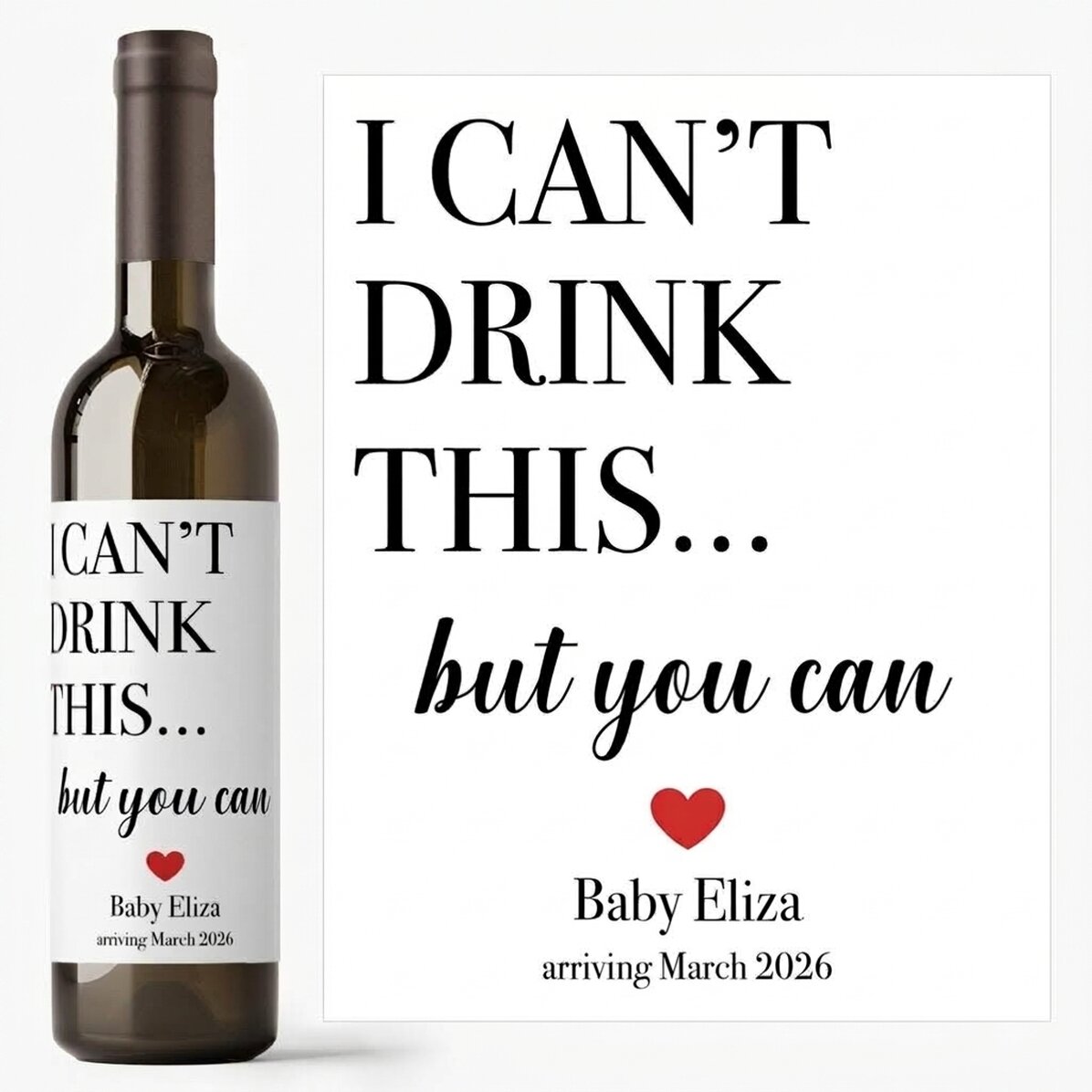 Wijn met naam erop - I can’t drink