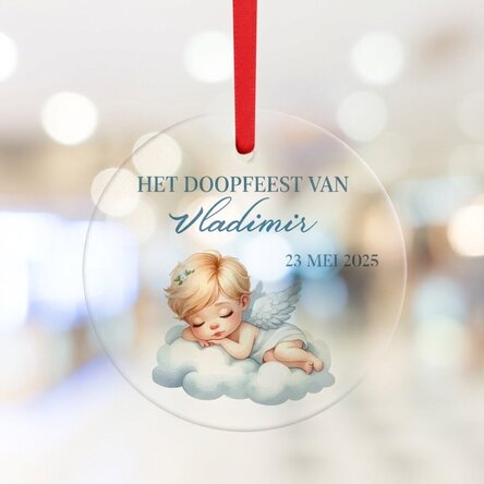 Ronde, gepersonaliseerde sieraden met tekst - Doop